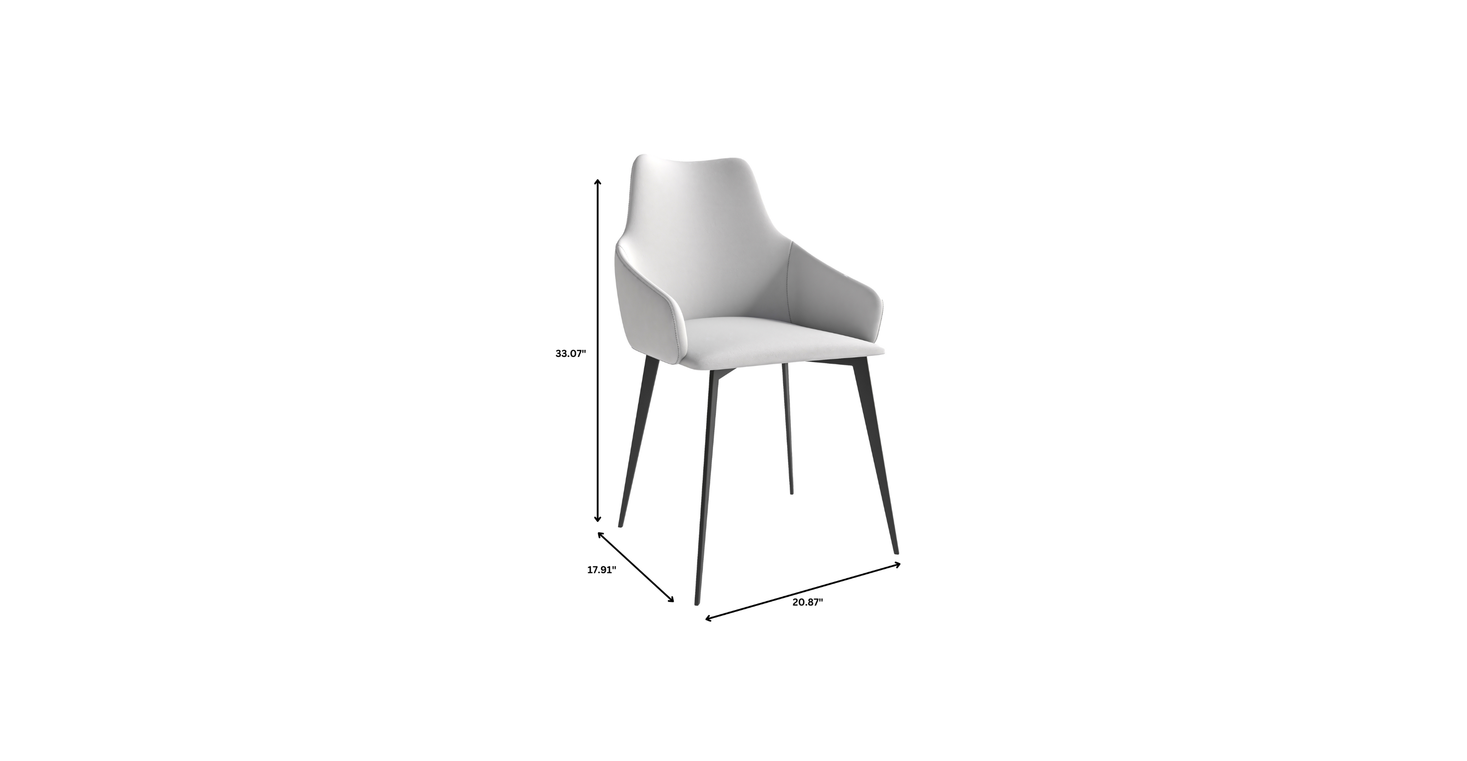 Sonnet Dining Chair Ergonomic Design with Upholstered Seating and Sturdy Iron Legs