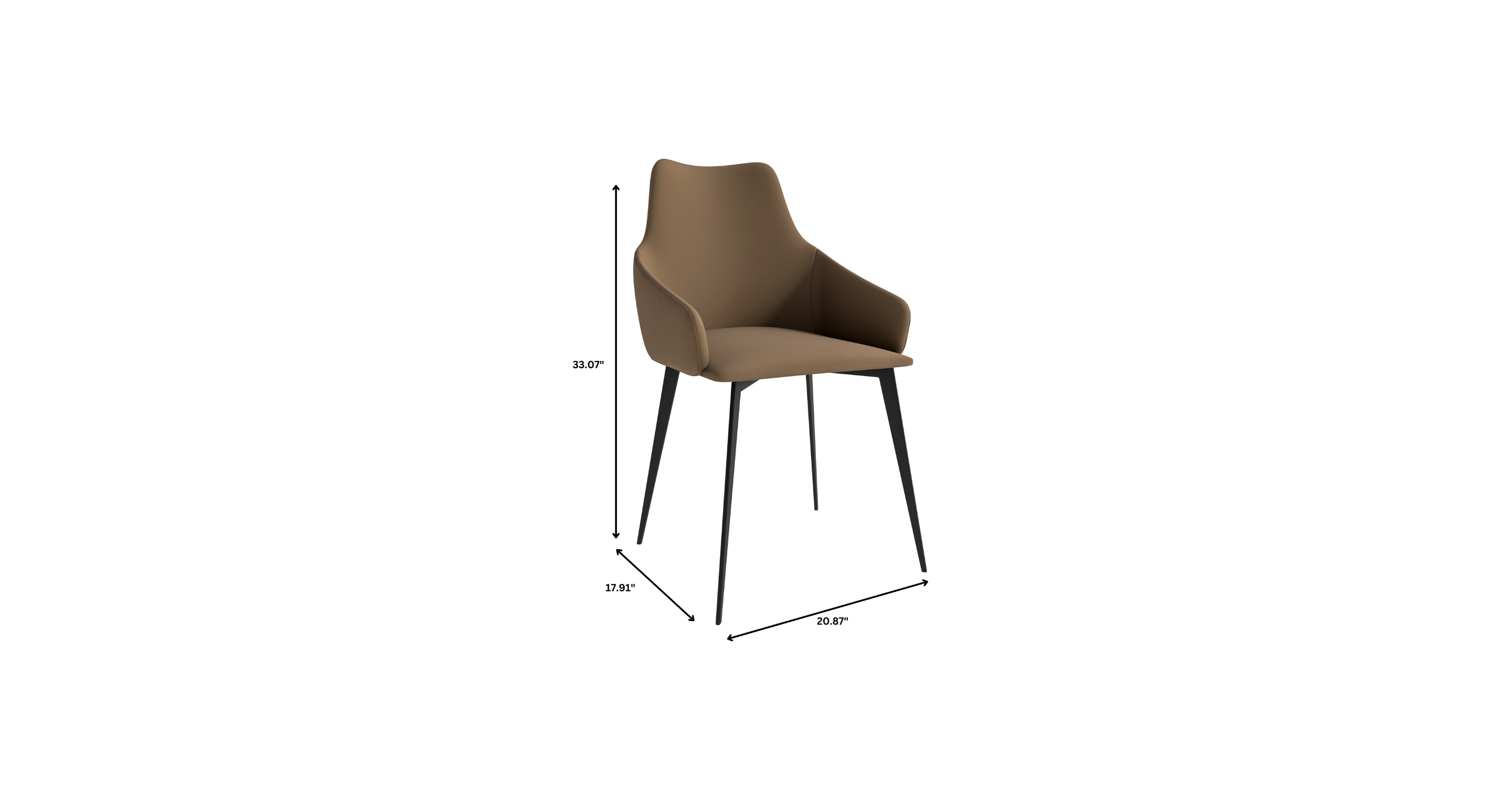 Sonnet Dining Chair Ergonomic Design with Upholstered Seating and Sturdy Iron Legs