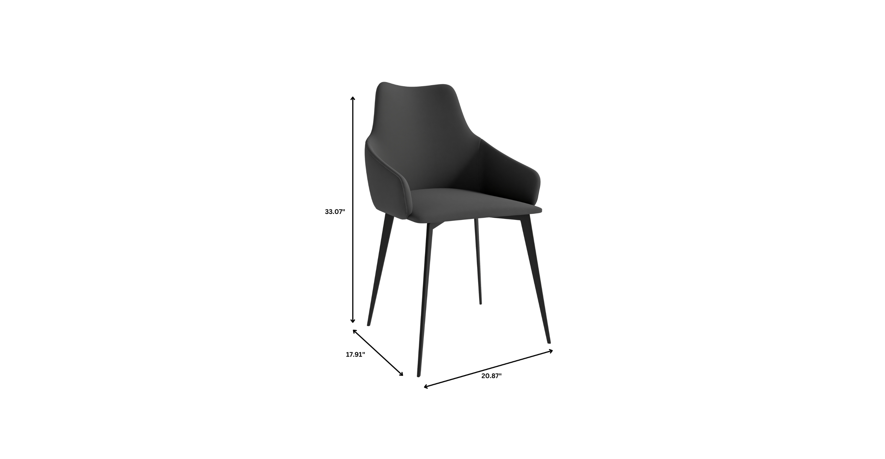 Sonnet Dining Chair Ergonomic Design with Upholstered Seating and Sturdy Iron Legs