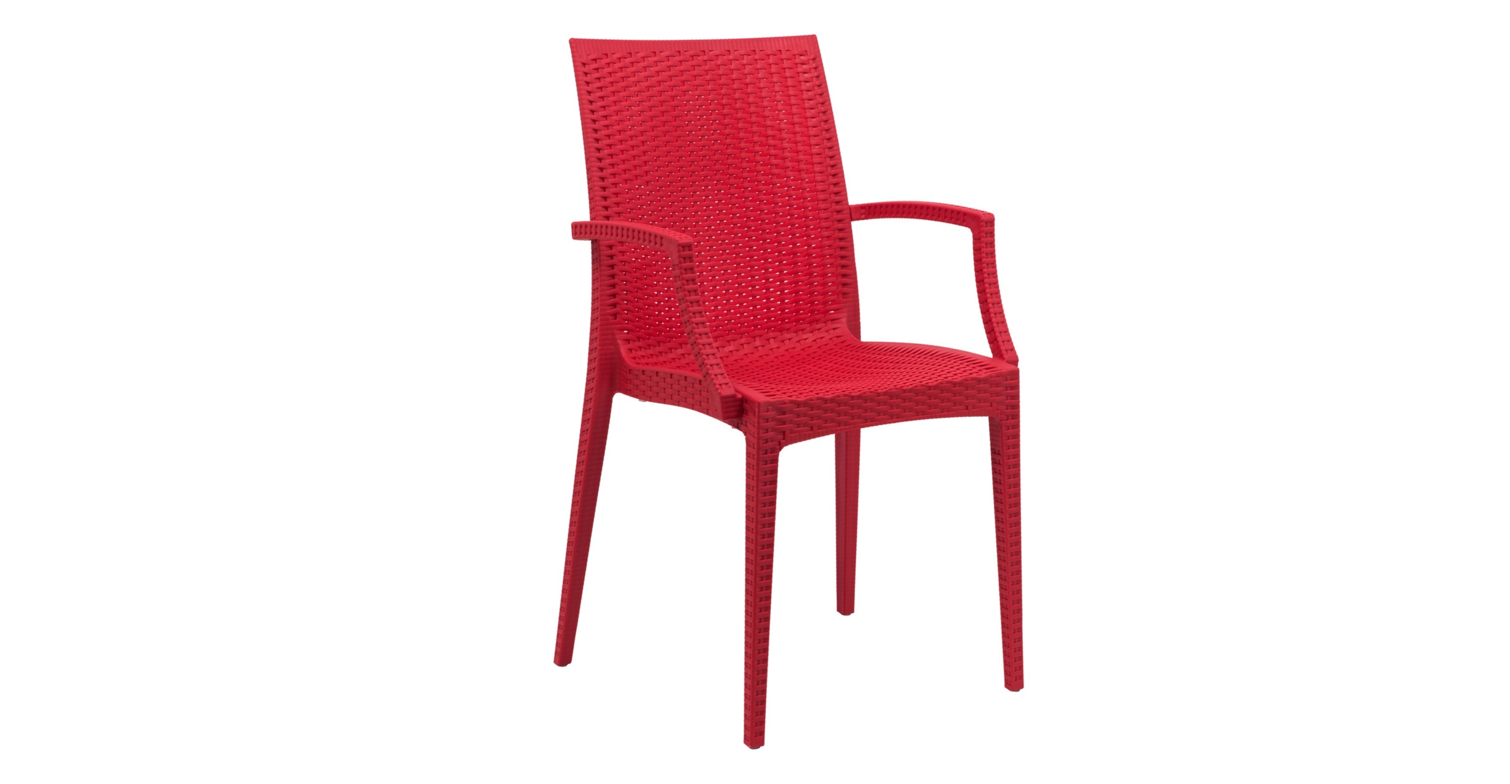 Mace Patio Outdoor Dining Armchair with Weave Design in Polypropylene