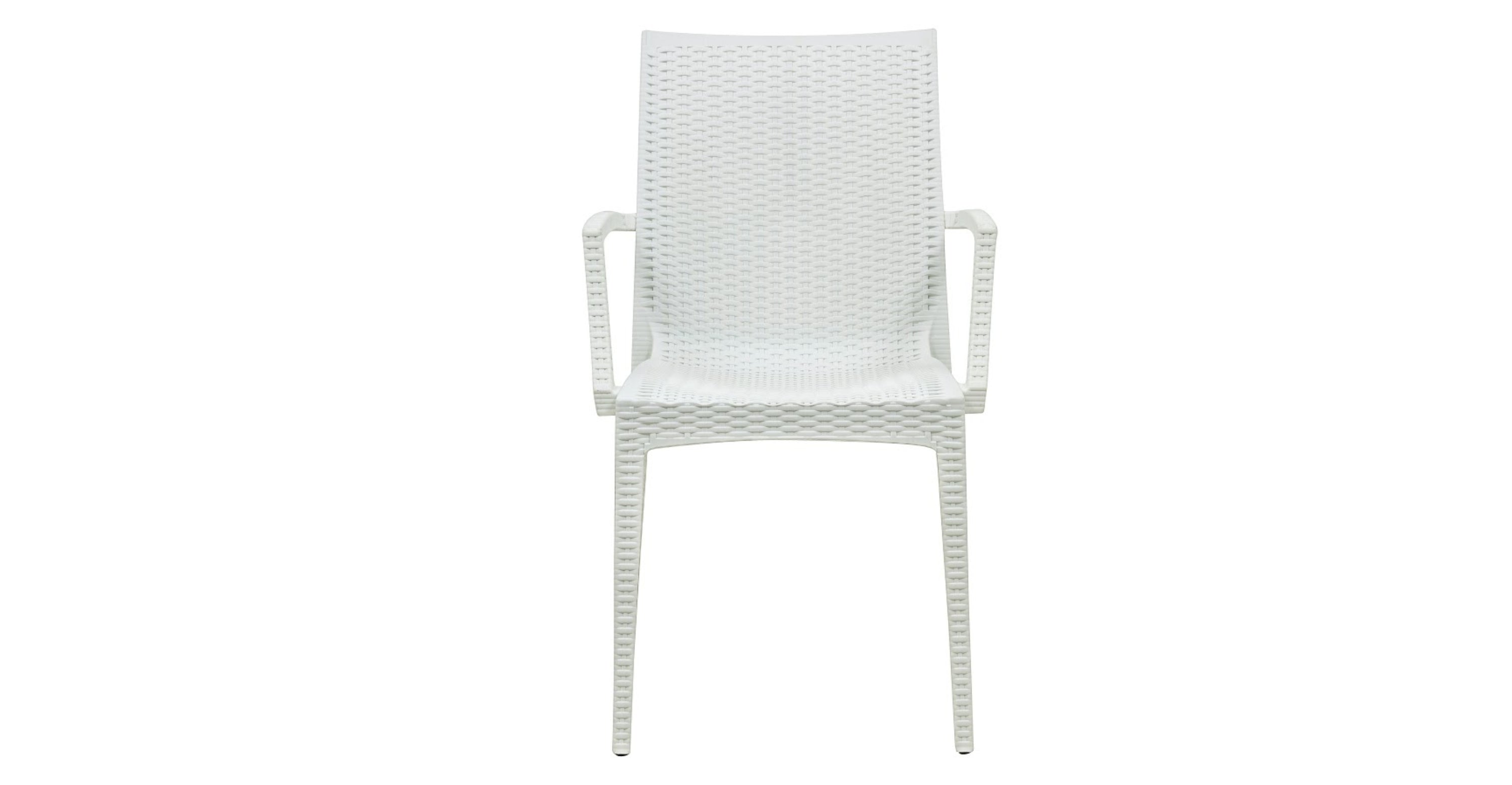 Mace Patio Outdoor Dining Armchair with Weave Design in Polypropylene