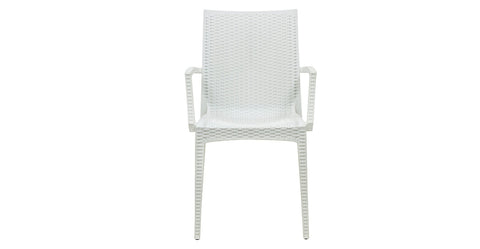 Mace Patio Outdoor Dining Armchair with Weave Design in Polypropylene