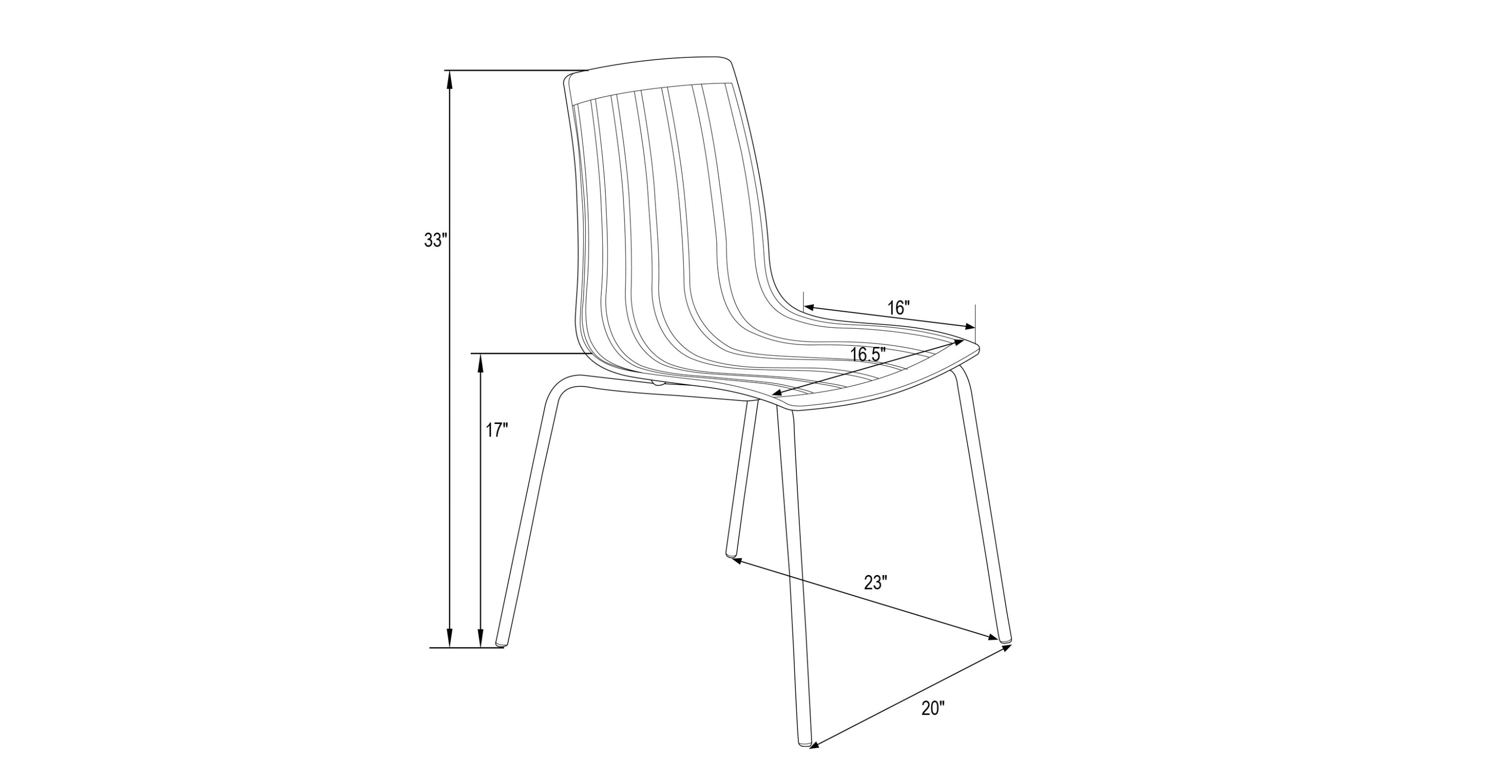 Ralph Dining Chair in Clear Set of 4