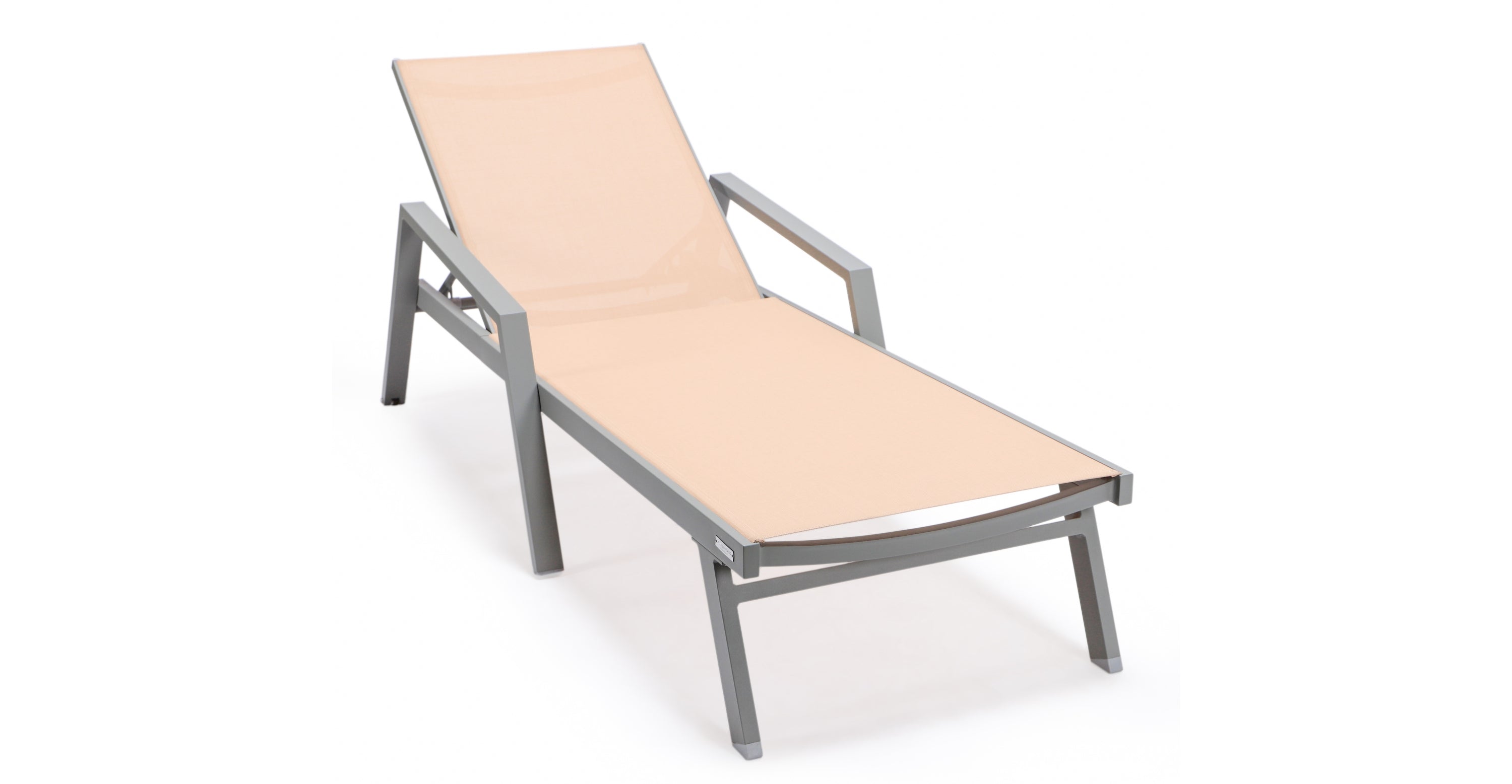 Marlin Aluminum Outdoor Chaise Lounge Chair with Sling Fabric Seat