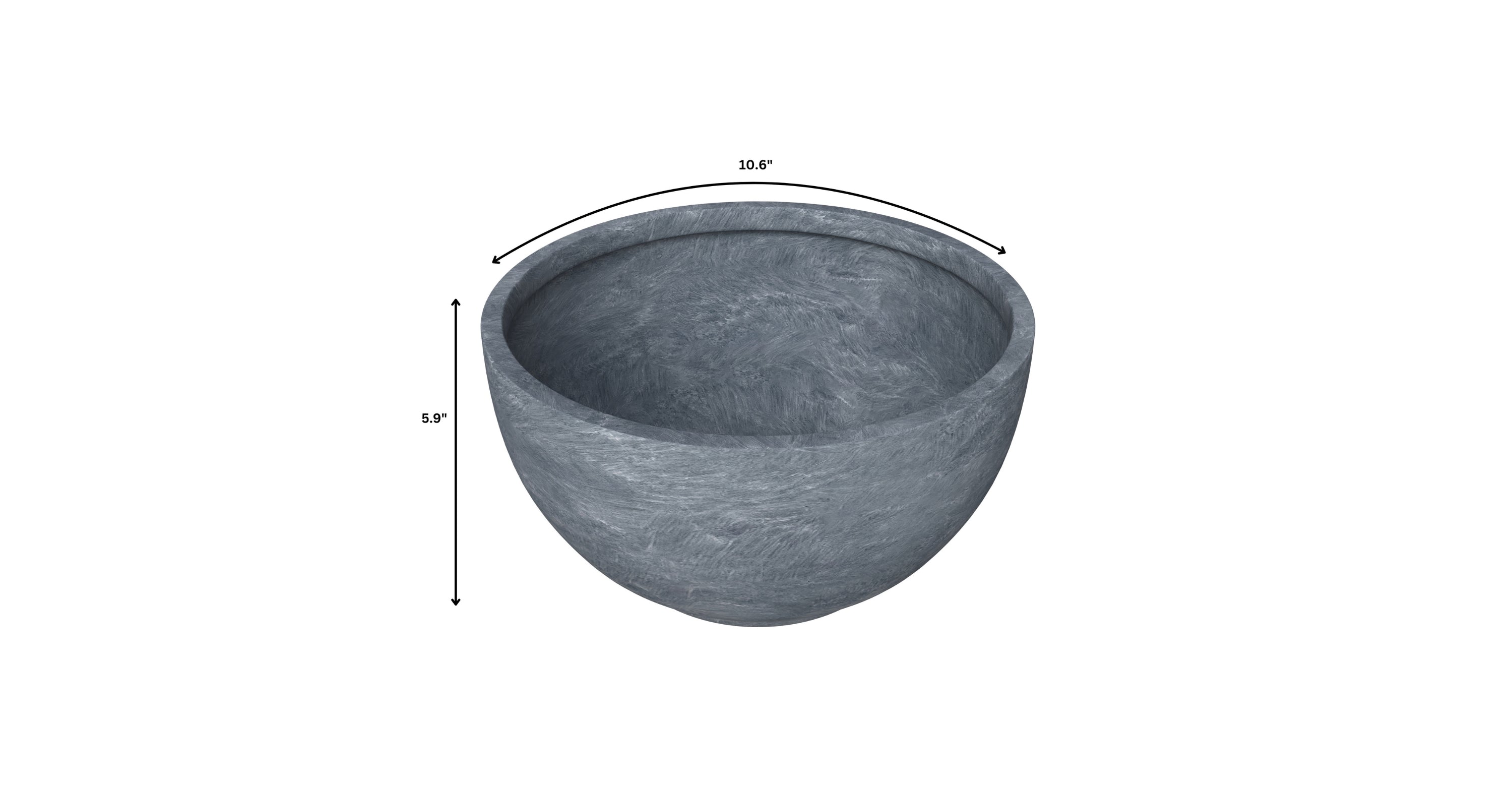 Grove Modern Fiberstone Round Planter Weather Resistant Design Plant Pot