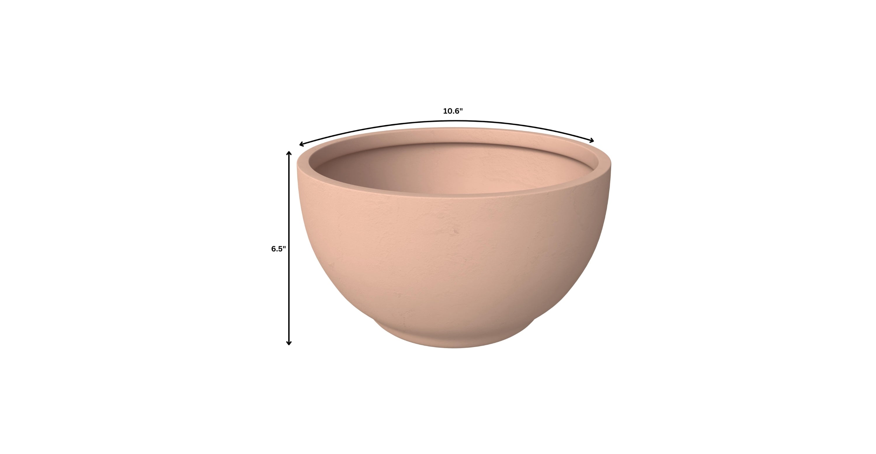 Grove Modern Fiberstone Round Planter Weather Resistant Design Plant Pot