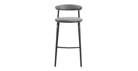 Lume Series Modern Bar Stool Upholstered in Leather for Dining Room and Kitchen