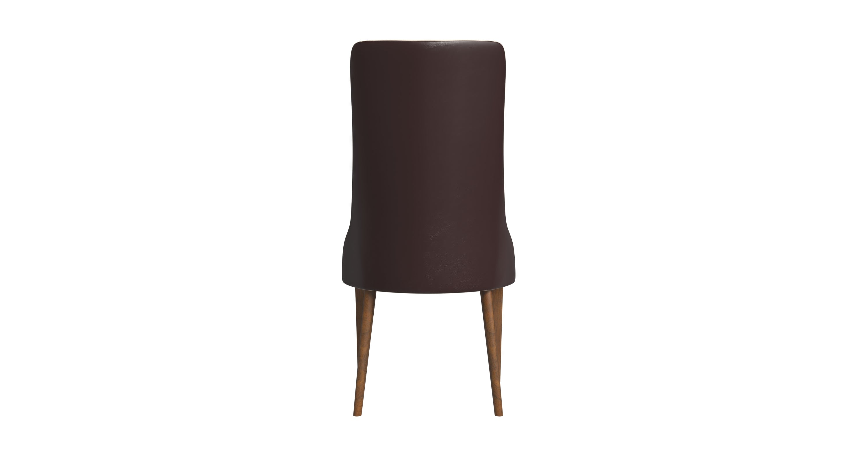 Elm Dining Chair with a Leather/Velvet Seat and a Two-Tone Color Design Backrest in Ash Wood