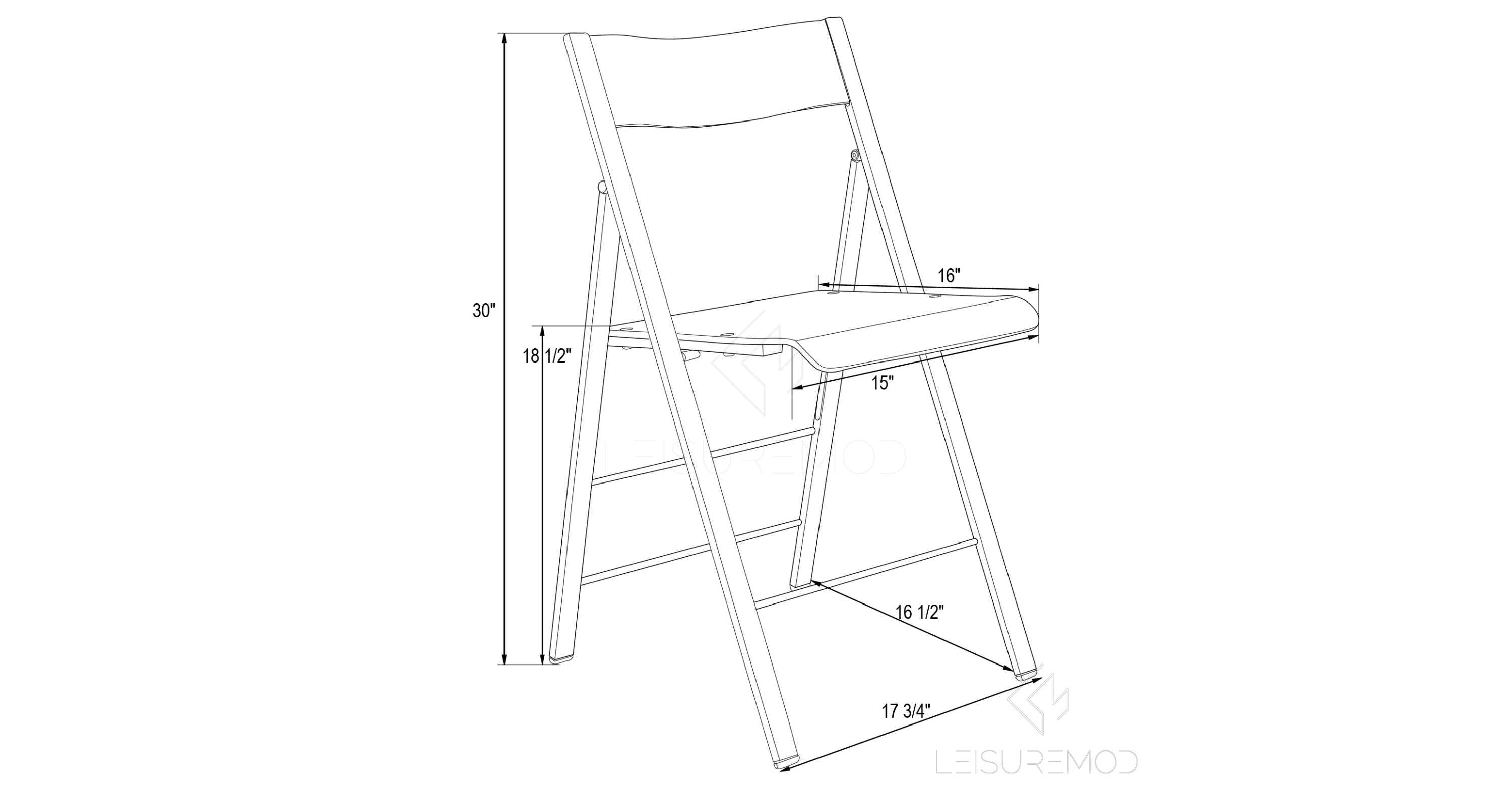 Menno Modern Acrylic Folding Chair