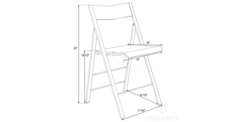 Menno Modern Acrylic Gold Base Folding Chair