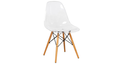 Dover and Cresco Modern Dining Chair Molded Side Chair with Base