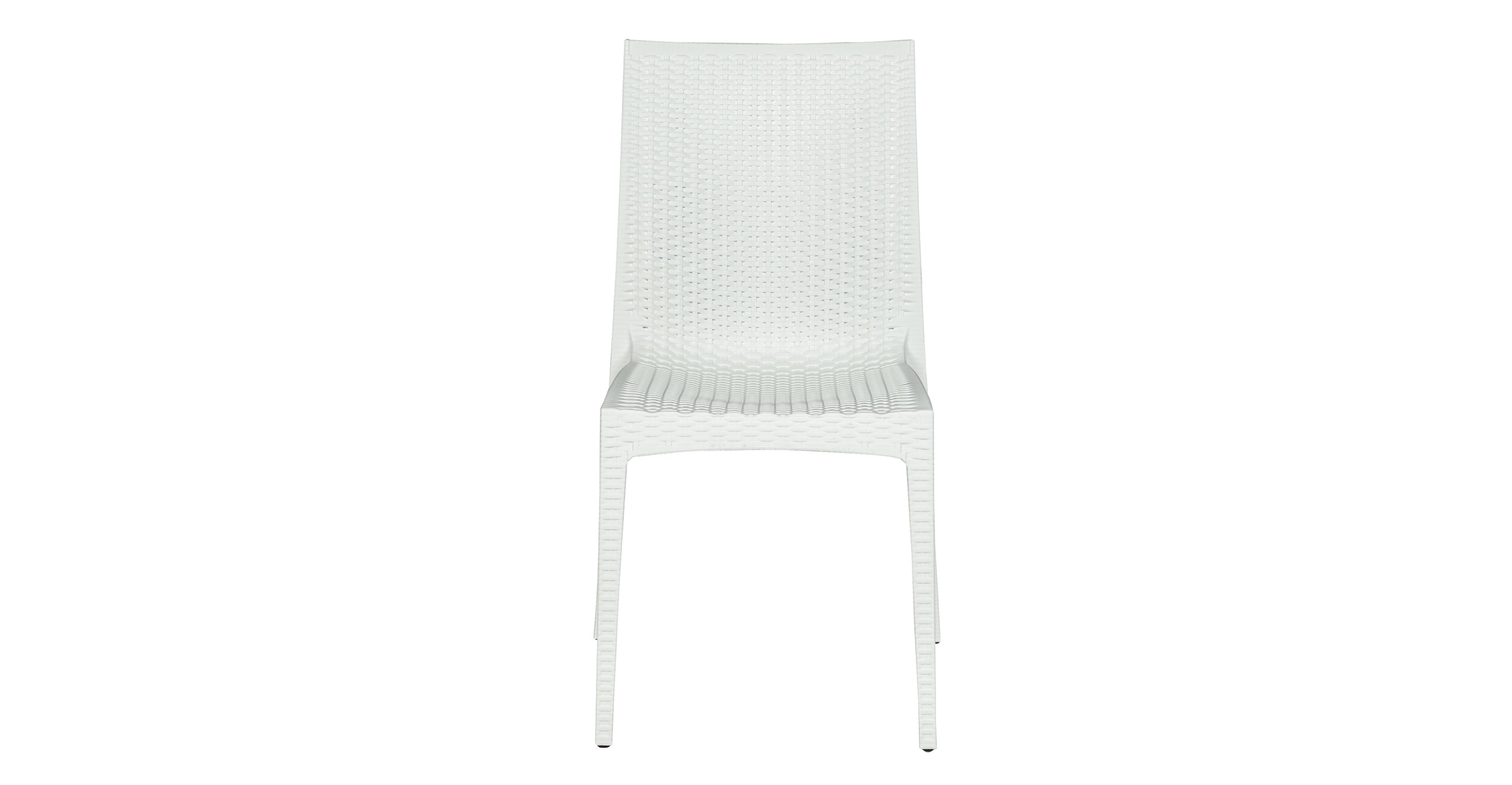 Mace Patio Outdoor Dining Chair with Weave Design in Polypropylene