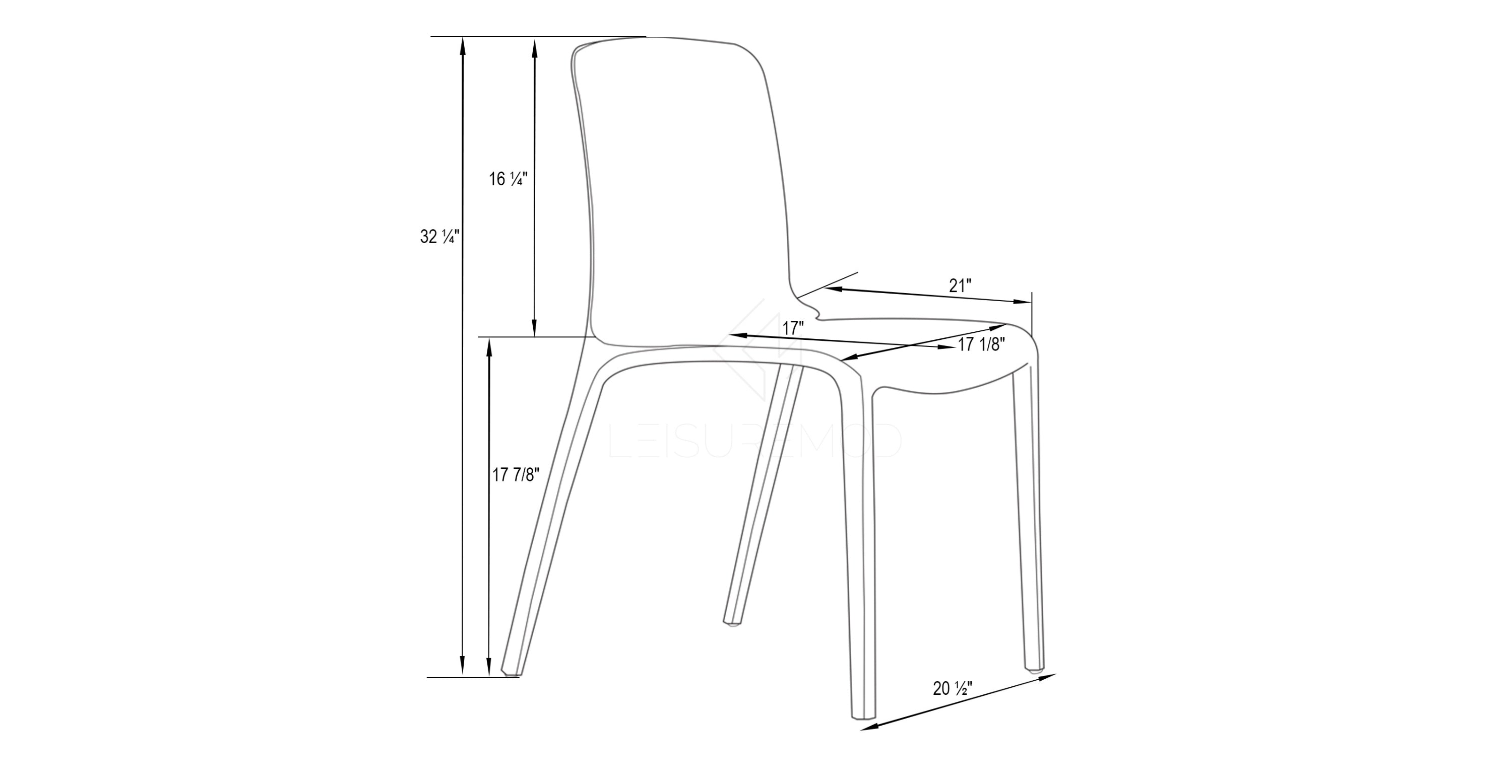 Murray Stackable Dining Side Chair in Plastic