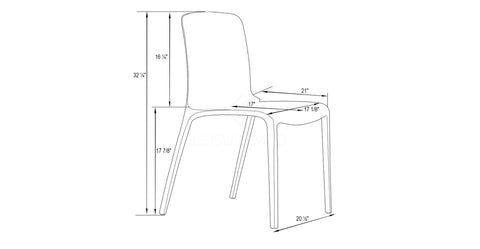 Murray Stackable Dining Side Chair in Plastic