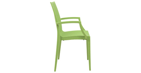 Mace Patio Outdoor Dining Armchair with Weave Design in Polypropylene