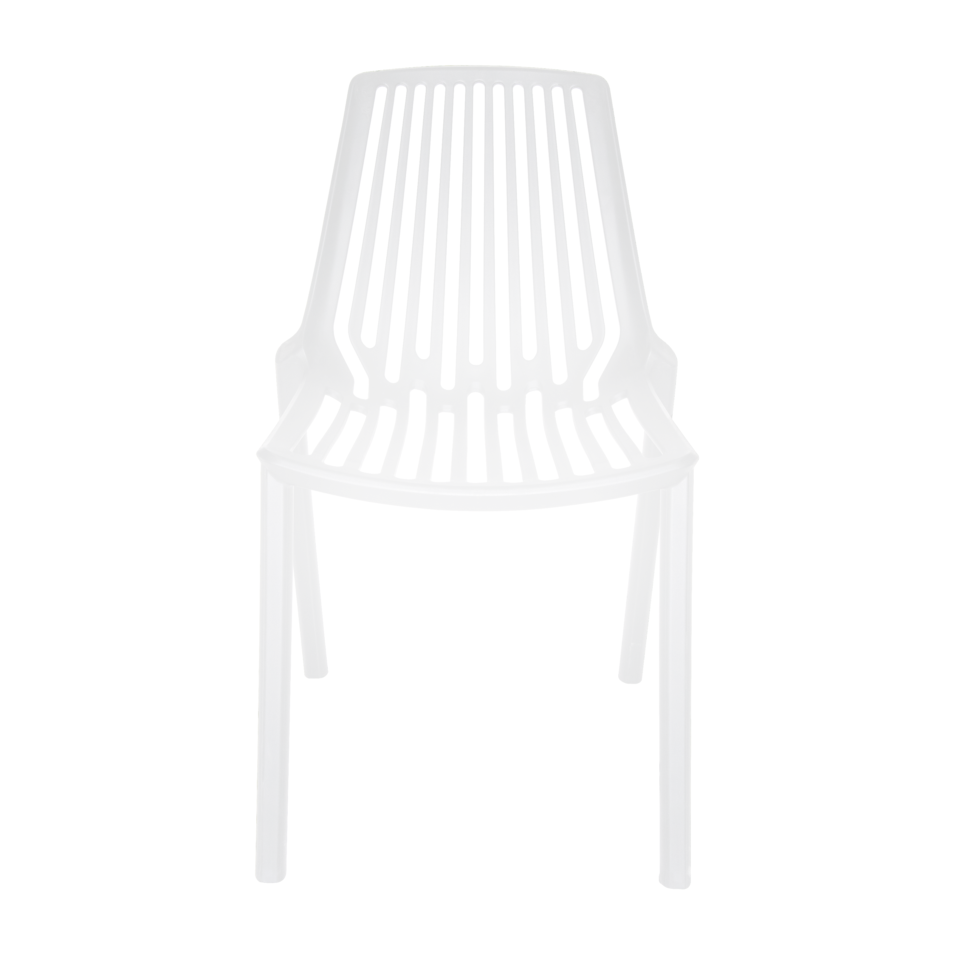 Acken Mid-Century Modern Plastic Dining Chair for Kitchen and Dining Room, Set of 2