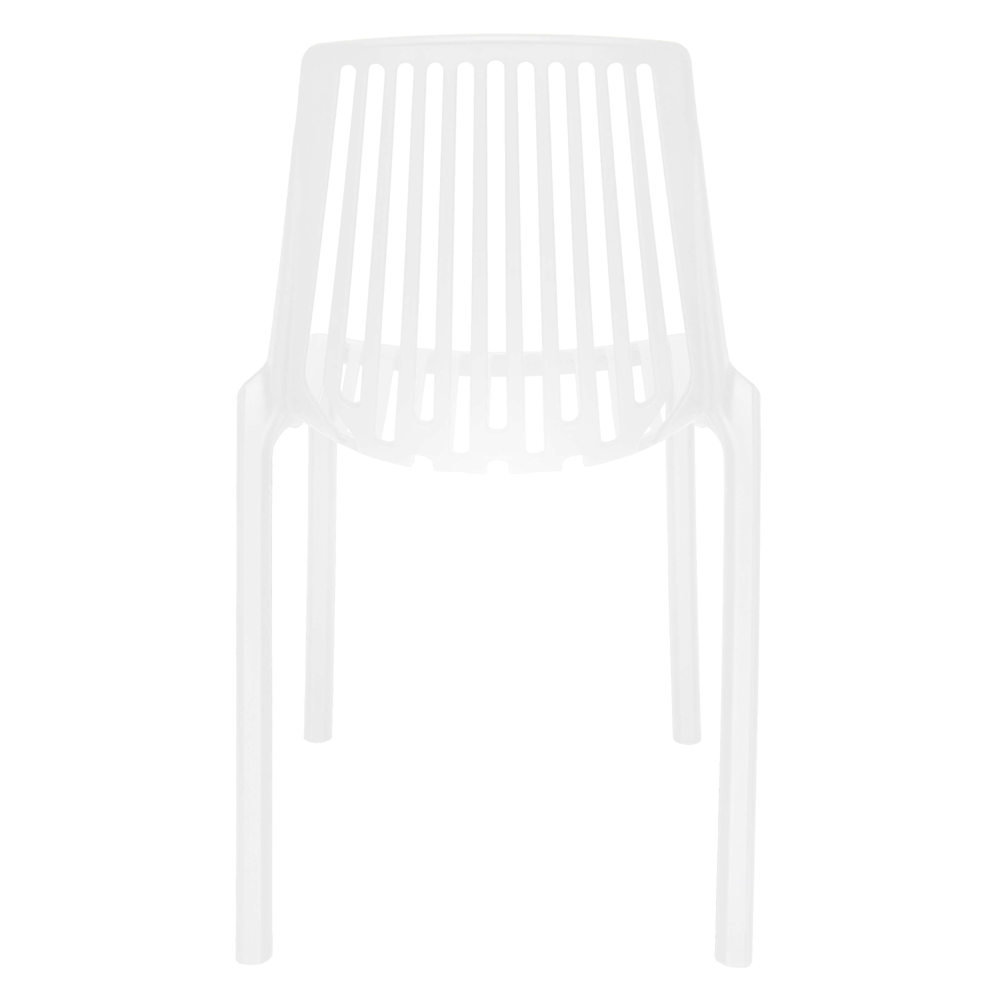 Acken Mid-Century Modern Plastic Dining Chair for Kitchen and Dining Room, Set of 2