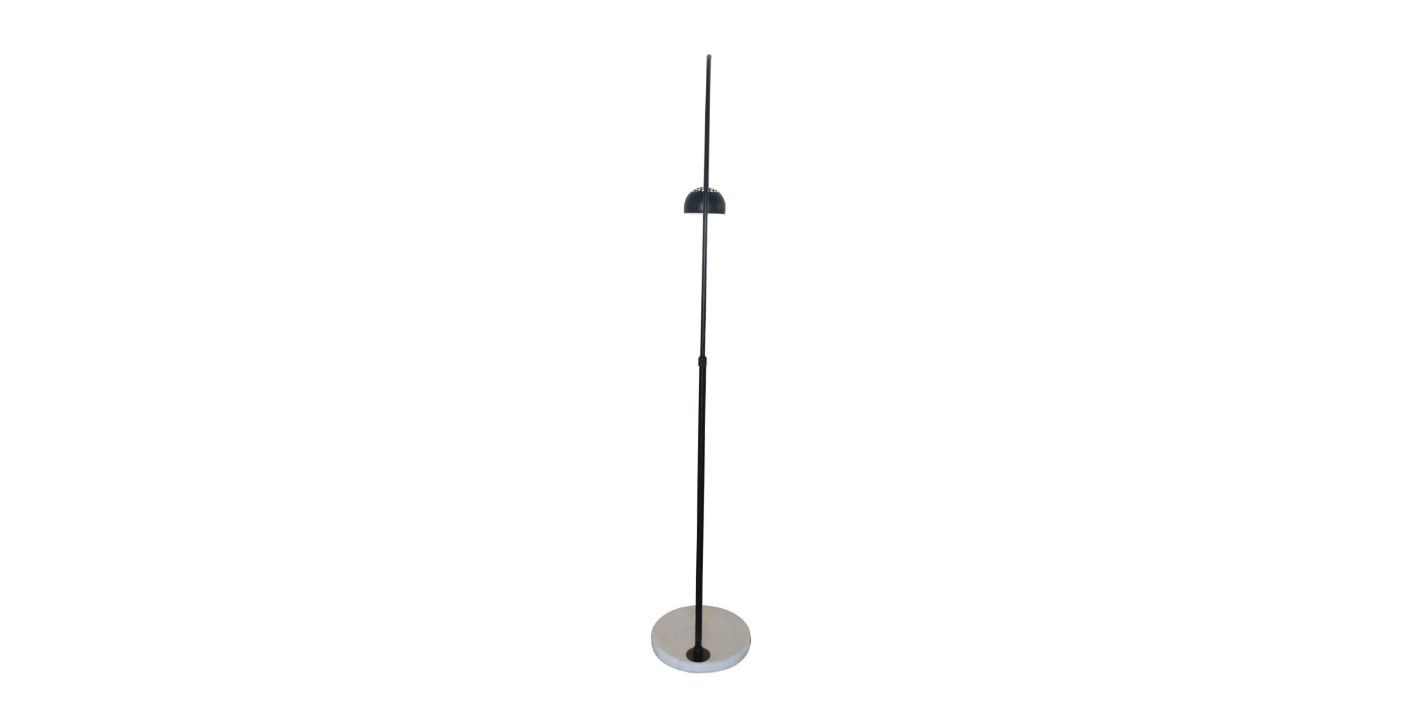 Arco Modern Arched Floor Lamp 76" Height with White Round Marble Base and Metal Dome Lamp Shade