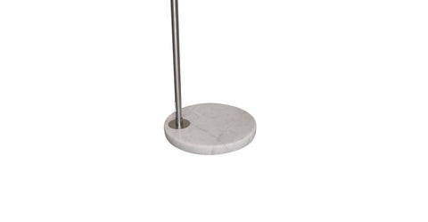 Arco Modern Arched Floor Lamp 76" Height with White Round Marble Base and Metal Dome Lamp Shade