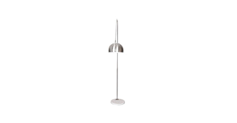 Arco Modern Arched Floor Lamp 76" Height with White Round Marble Base and Metal Dome Lamp Shade