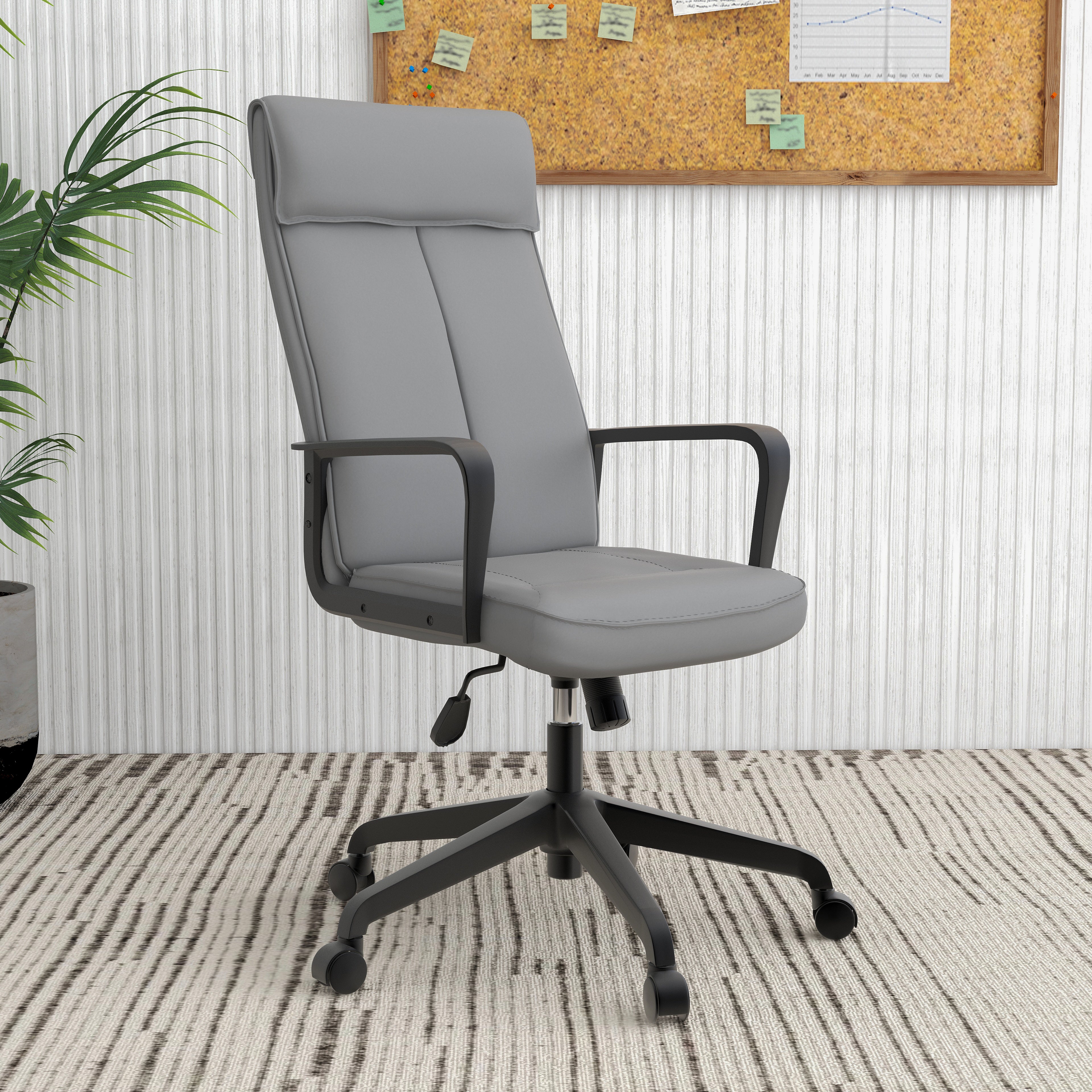 Aiaria High-Back Ergonomic Office Chair with Adjustable Height, Swivel, and Tilt