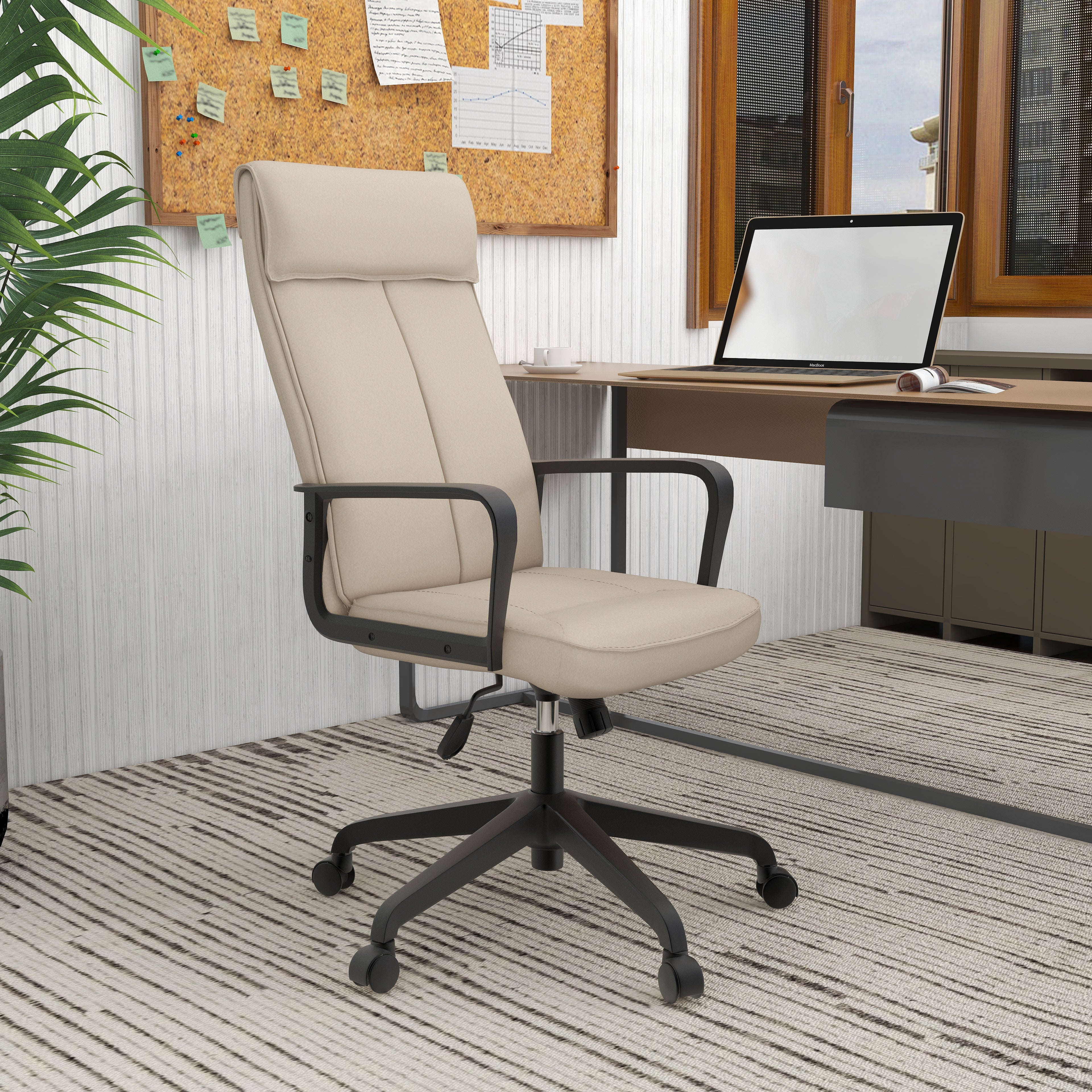 Aiaria High-Back Ergonomic Office Chair with Adjustable Height, Swivel, and Tilt