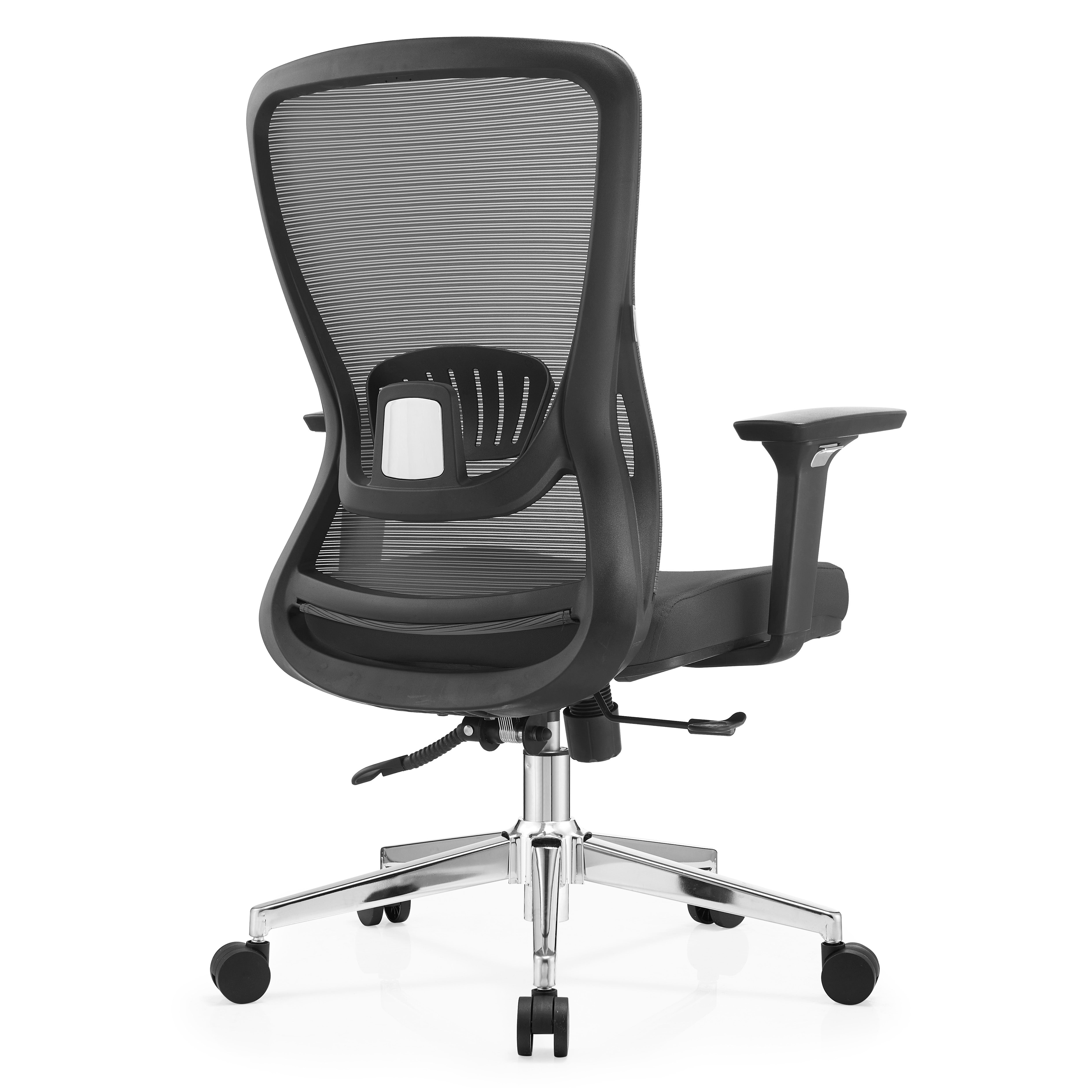 Adorit Mid-Back Adjustable  Office Chair Upholstered in Cotton with Mesh Back