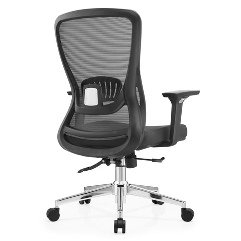 Adorit Mid-Back Adjustable  Office Chair Upholstered in Cotton with Mesh Back