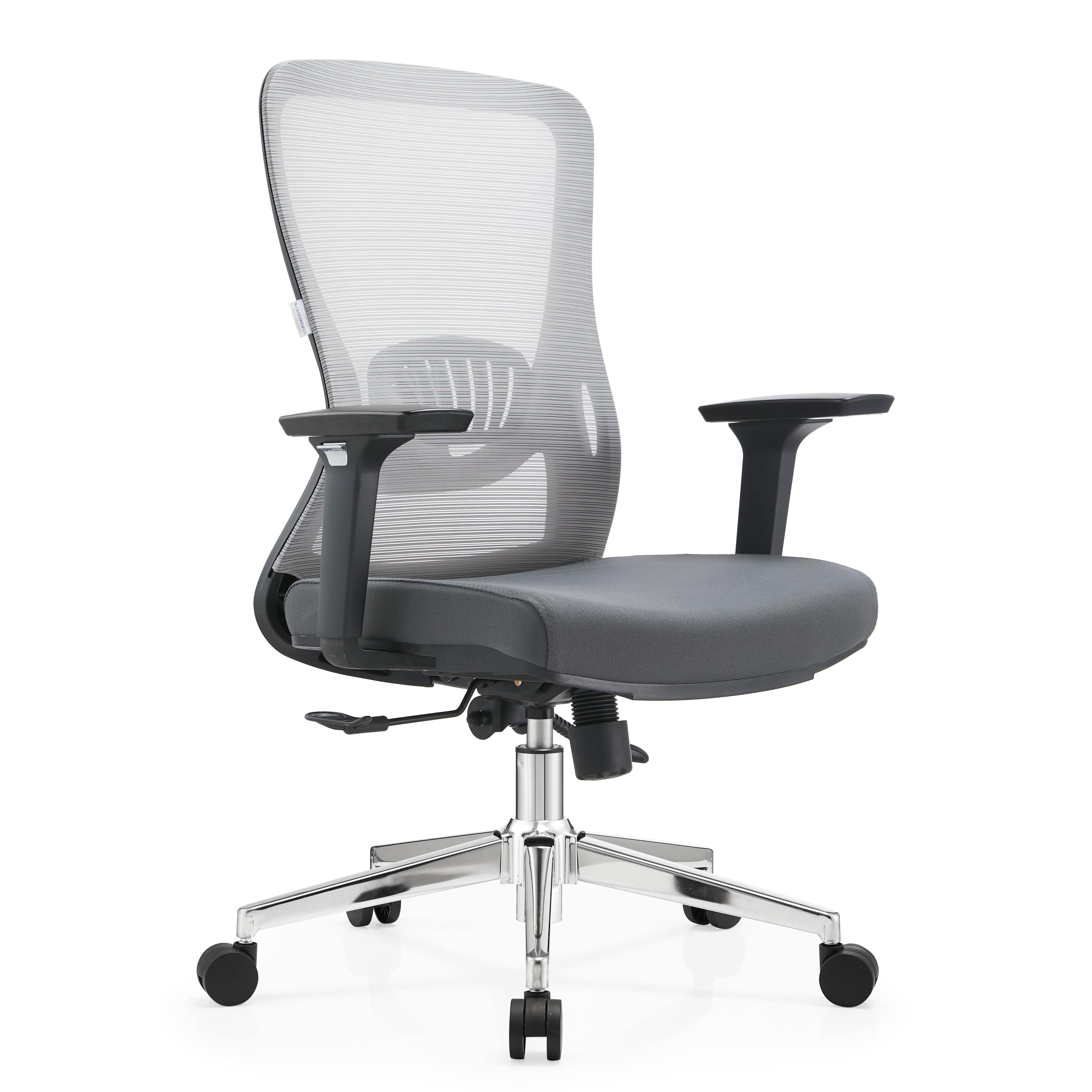 Adorit Mid-Back Adjustable  Office Chair Upholstered in Cotton with Mesh Back