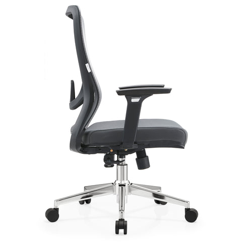 Adorit Mid-Back Adjustable  Office Chair Upholstered in Cotton with Mesh Back