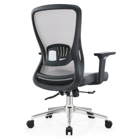 Adorit Mid-Back Adjustable  Office Chair Upholstered in Cotton with Mesh Back