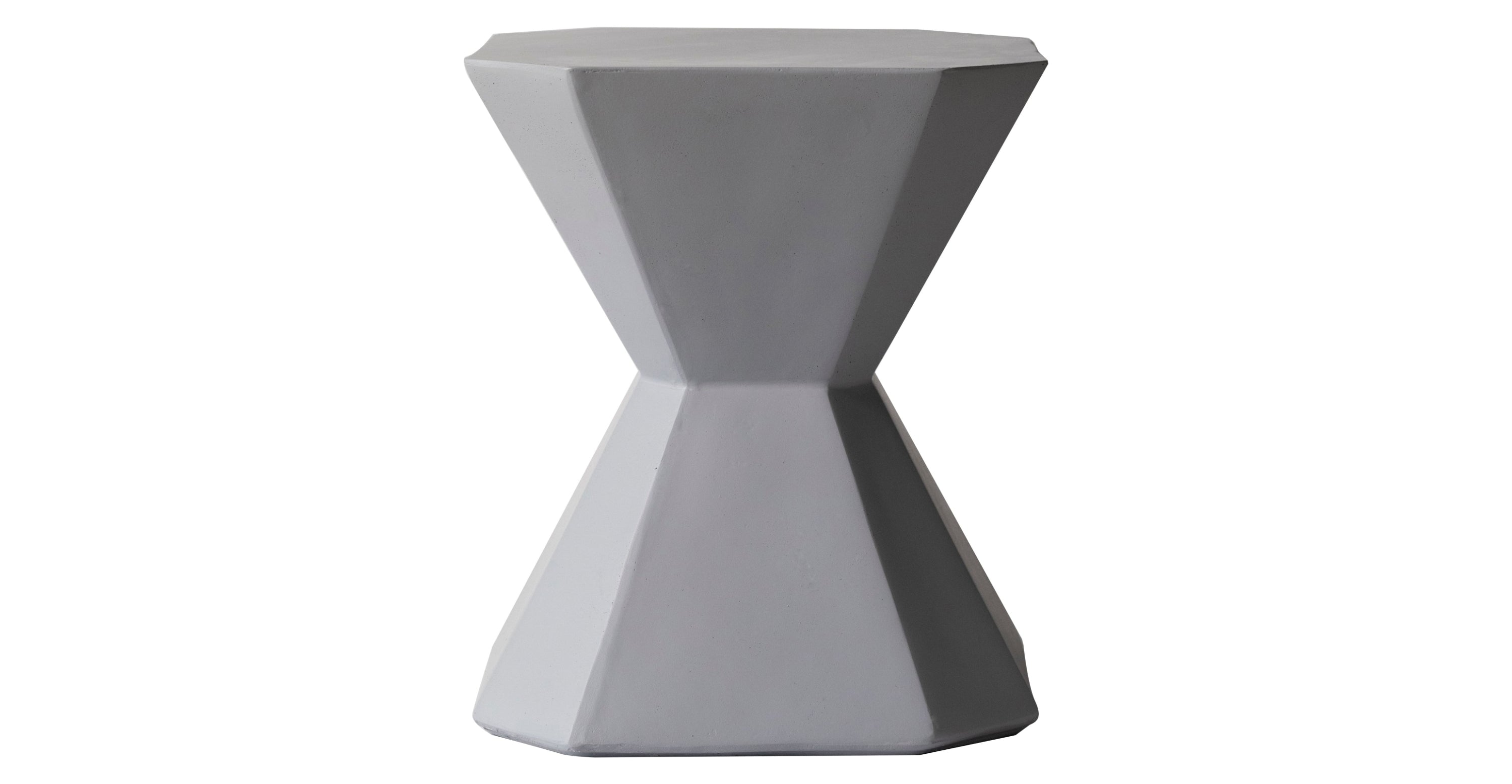 Azure Side Table Round Fiberstone Accent Table Grey