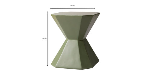 Azure Side Table Round Fiberstone Accent Table Olive Green