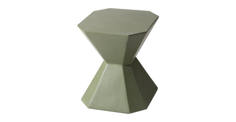 Azure Side Table Round Fiberstone Accent Table Olive Green