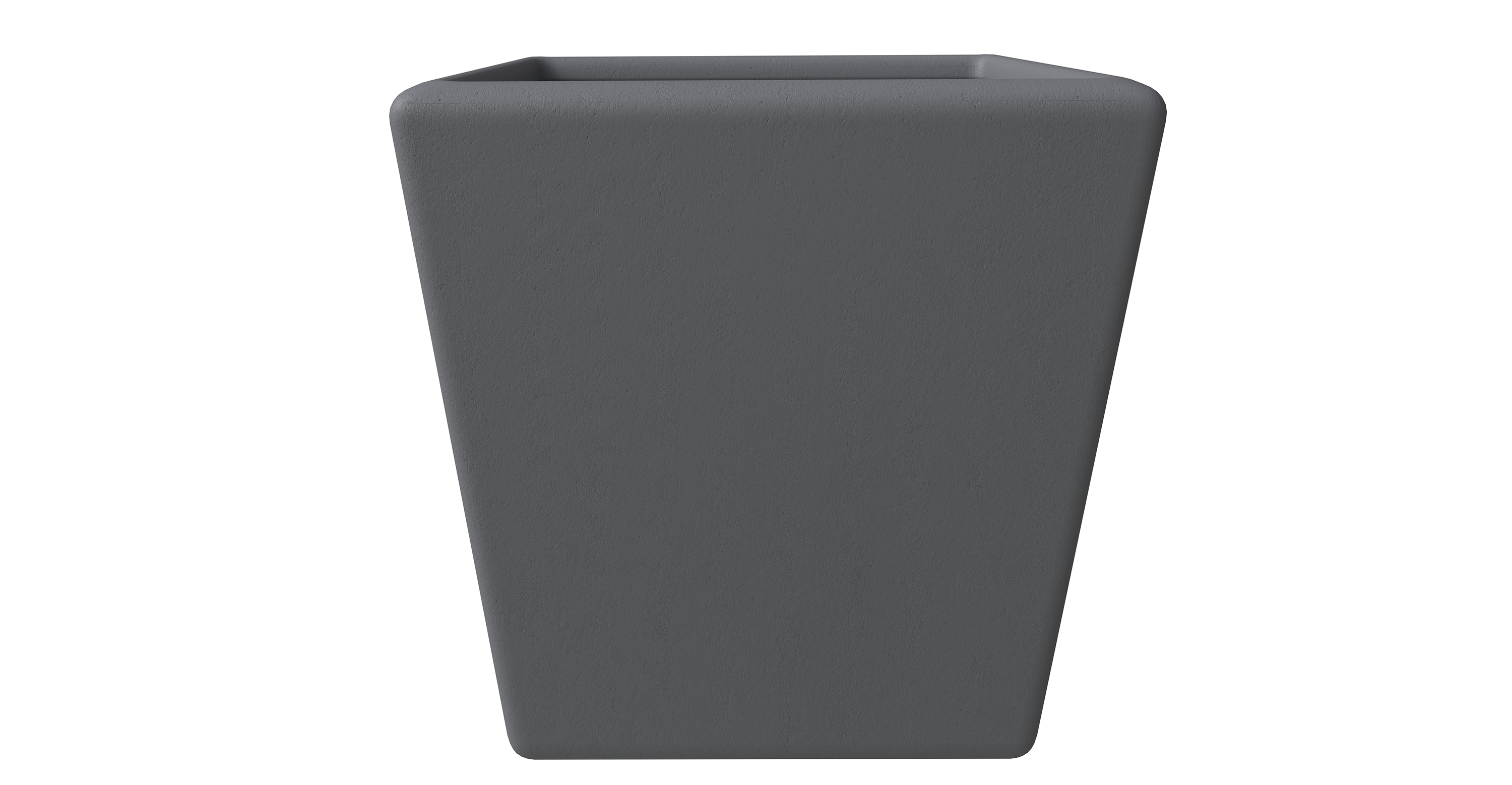 Blossom Fiberstone Tapered Square Planter Pot in Dark Grey 13 Inch