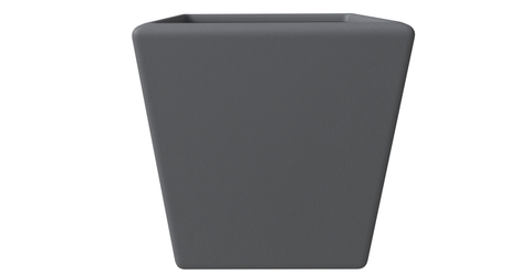 Blossom Fiberstone Tapered Square Planter Pot in Dark Grey 16 Inch