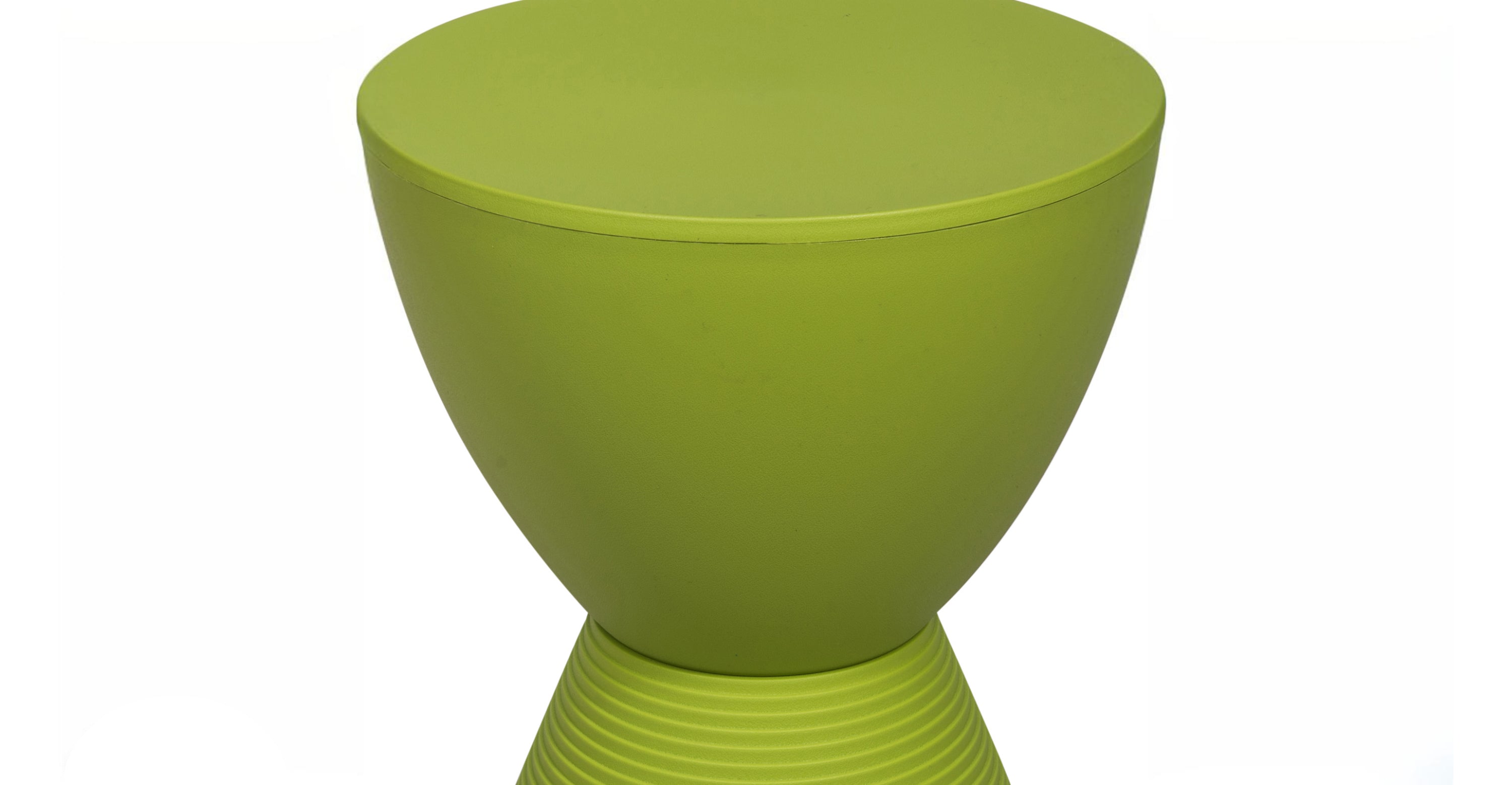 Boyd  Storage Round Side End Table in Polypropylene Plastic Green