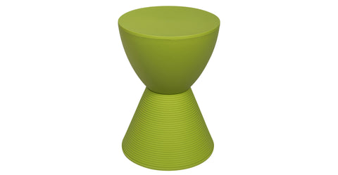 Boyd  Storage Round Side End Table in Polypropylene Plastic Green