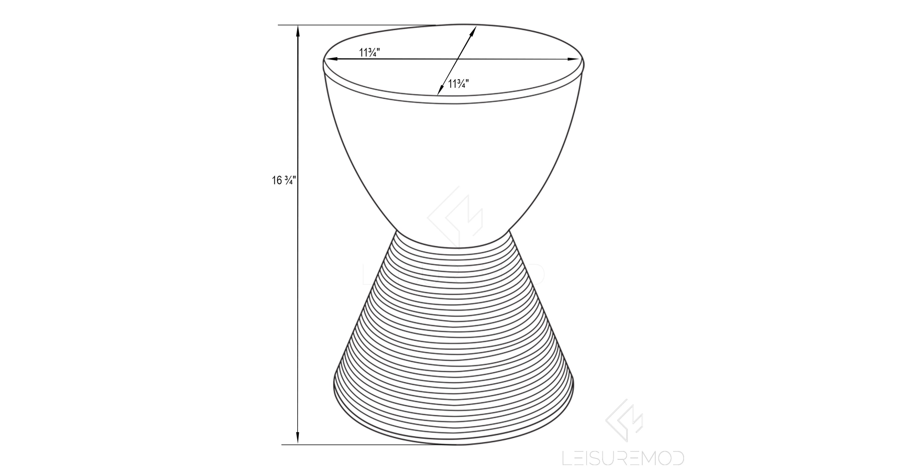 Boyd  Storage Round Side End Table in Polypropylene Plastic Light Grey