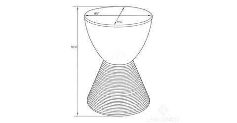 Boyd  Storage Round Side End Table in Polypropylene Plastic Light Grey