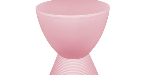 Boyd  Storage Round Side End Table in Polypropylene Plastic Pink