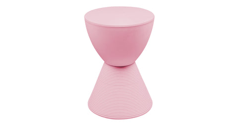 Boyd  Storage Round Side End Table in Polypropylene Plastic Pink