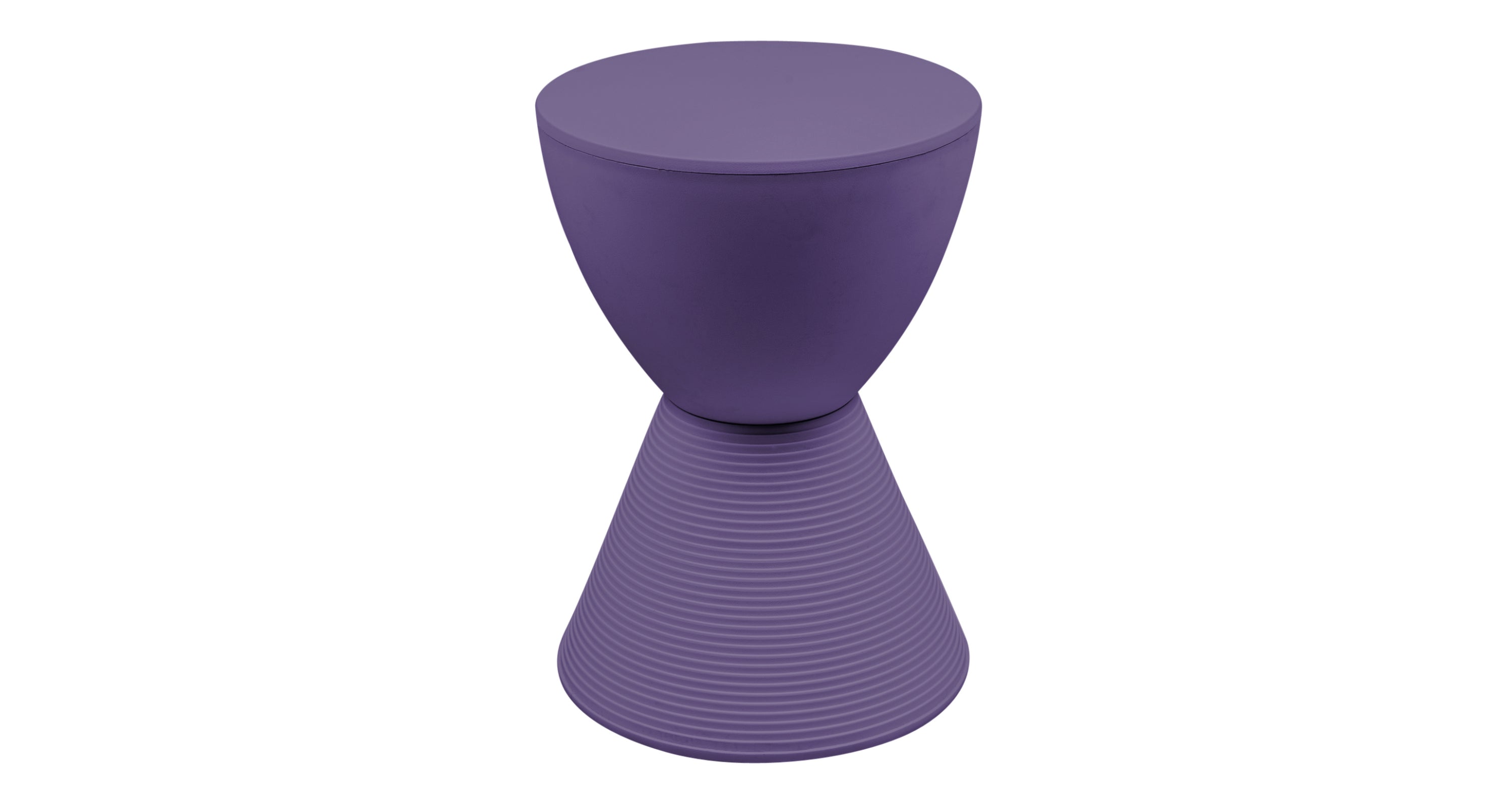 Boyd  Storage Round Side End Table in Polypropylene Plastic Purple