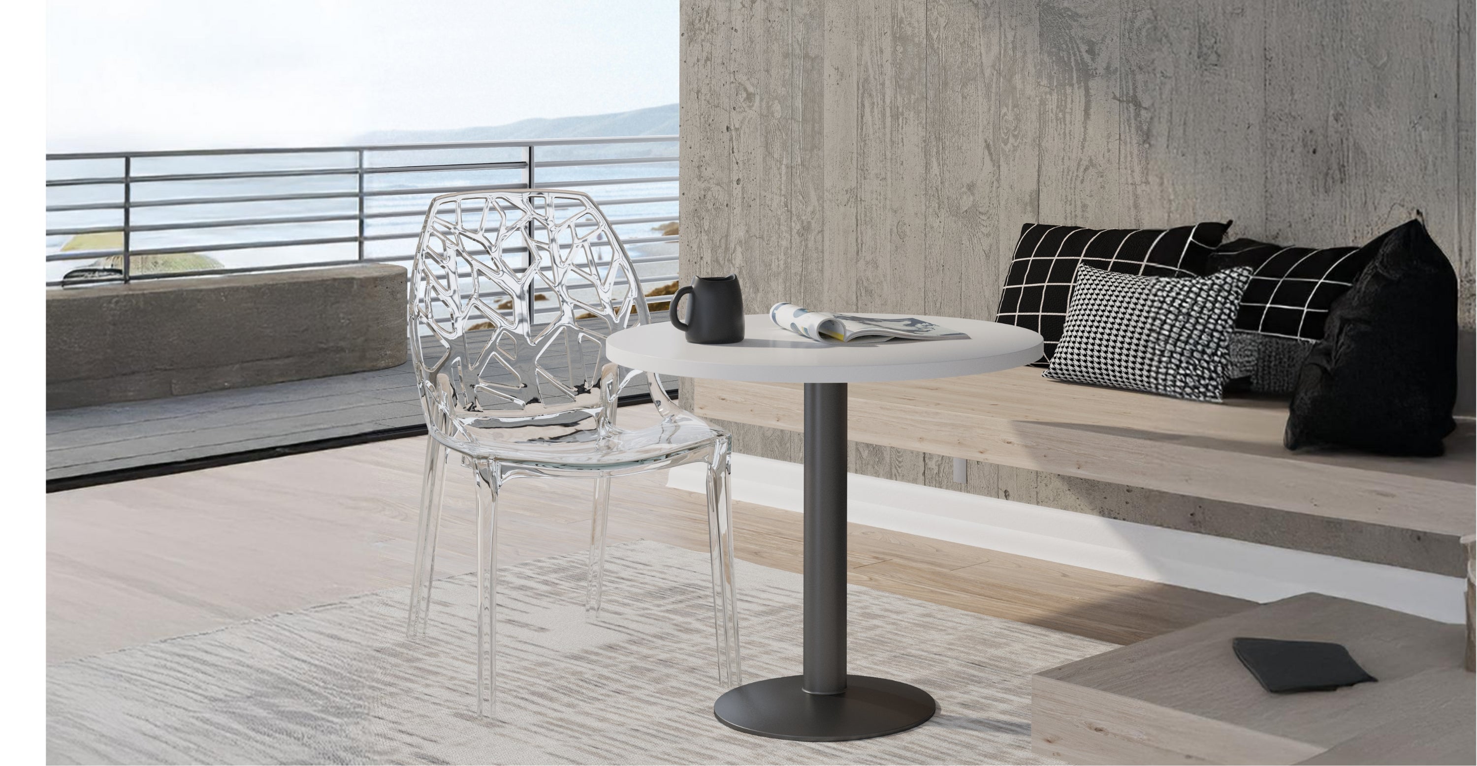 Cornelia Modern ABS Plastic Dining Side Chair Clear