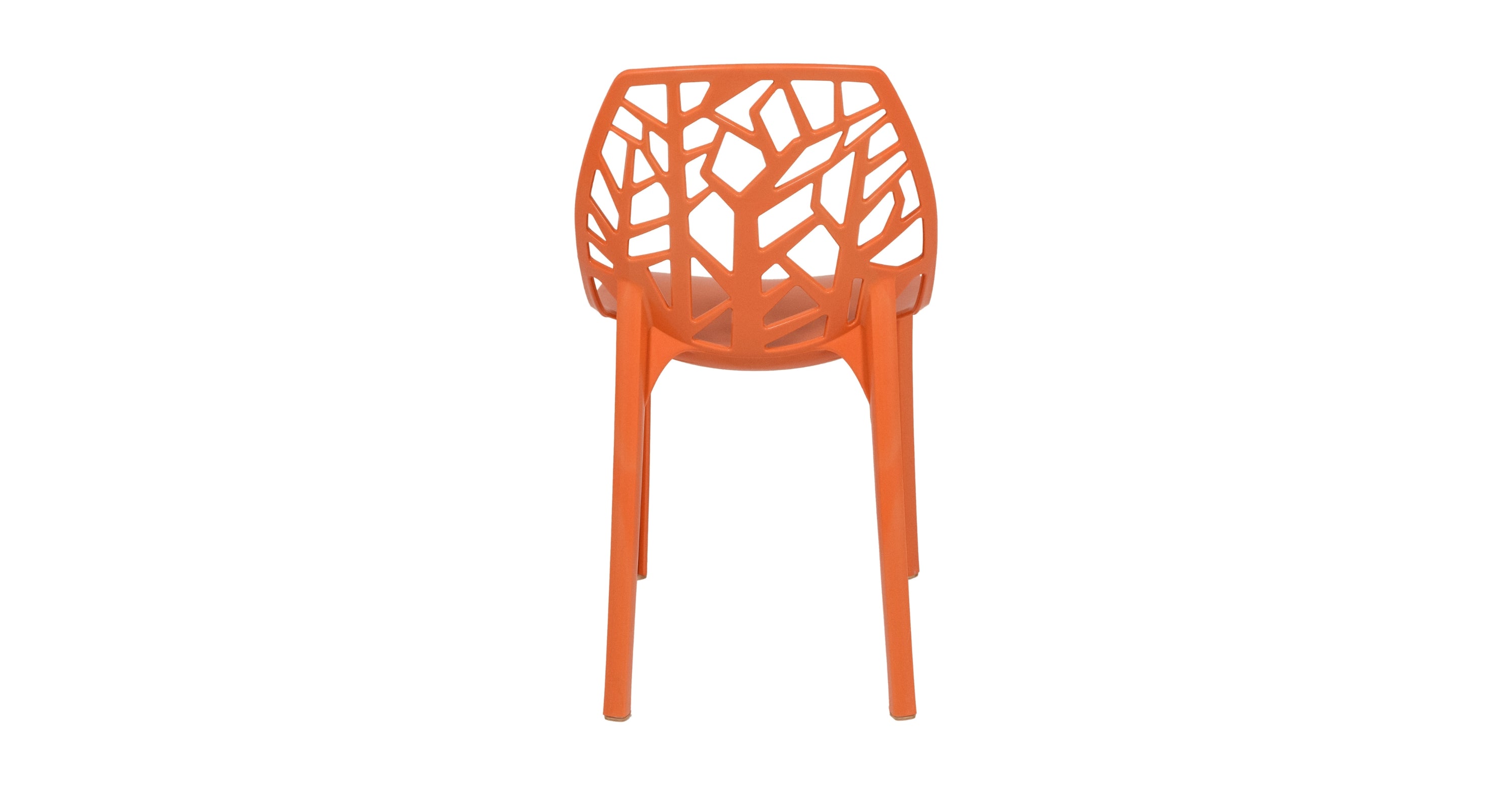 Cornelia Modern ABS Plastic Dining Side Chair Solid Orange