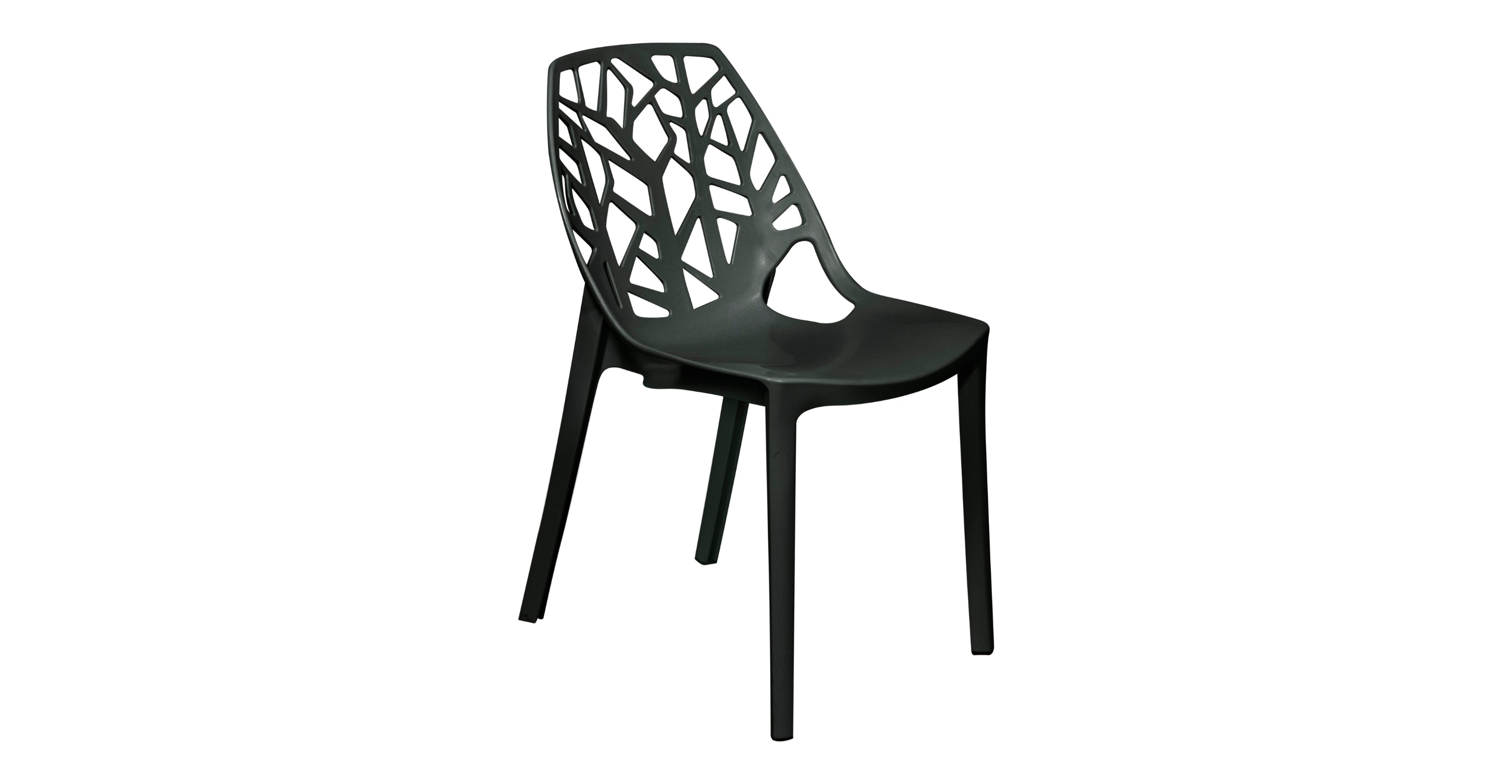 Cornelia Modern ABS Plastic Dining Side Chair Solid Black