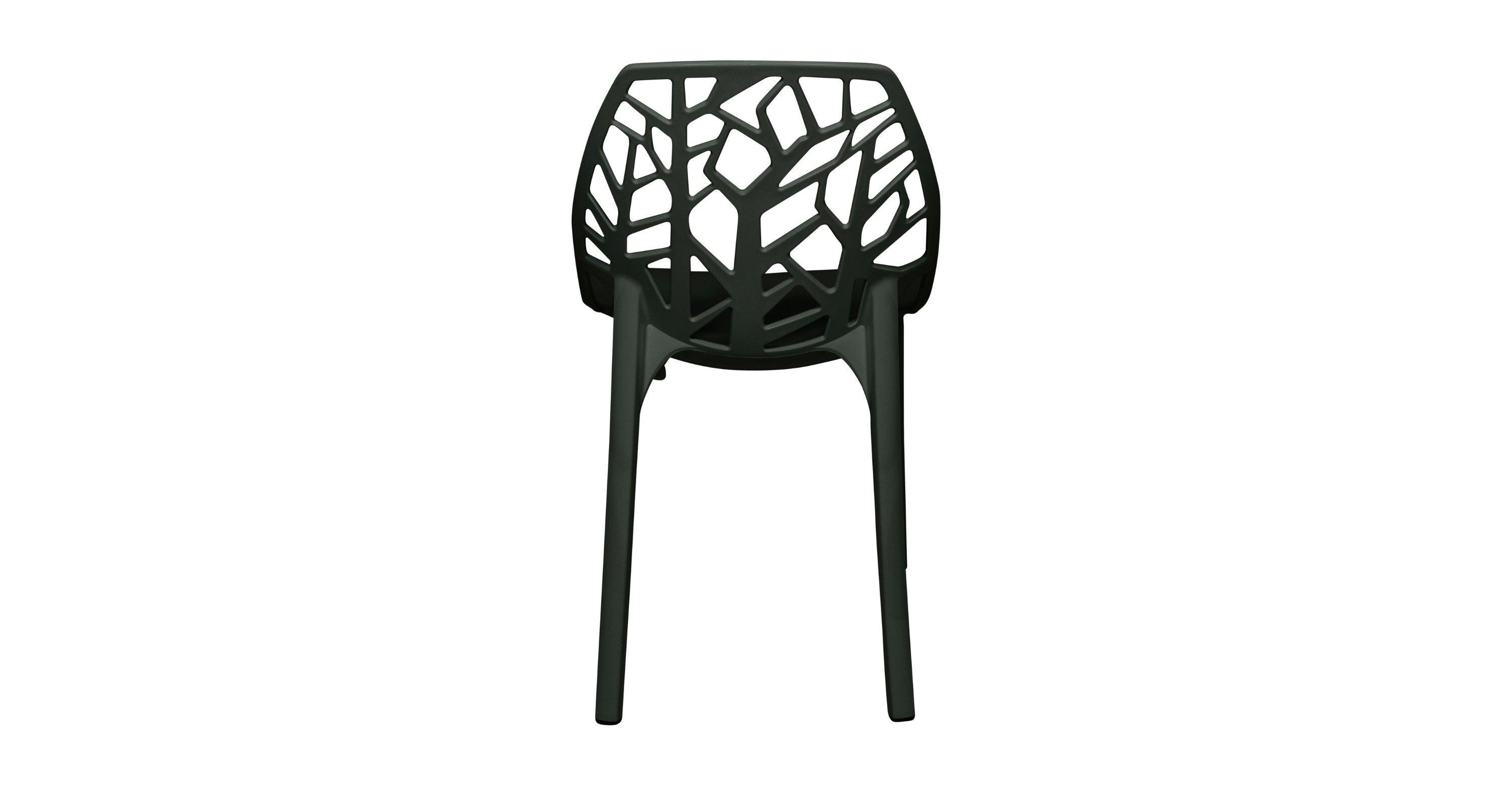 Cornelia Modern ABS Plastic Dining Side Chair Solid Black