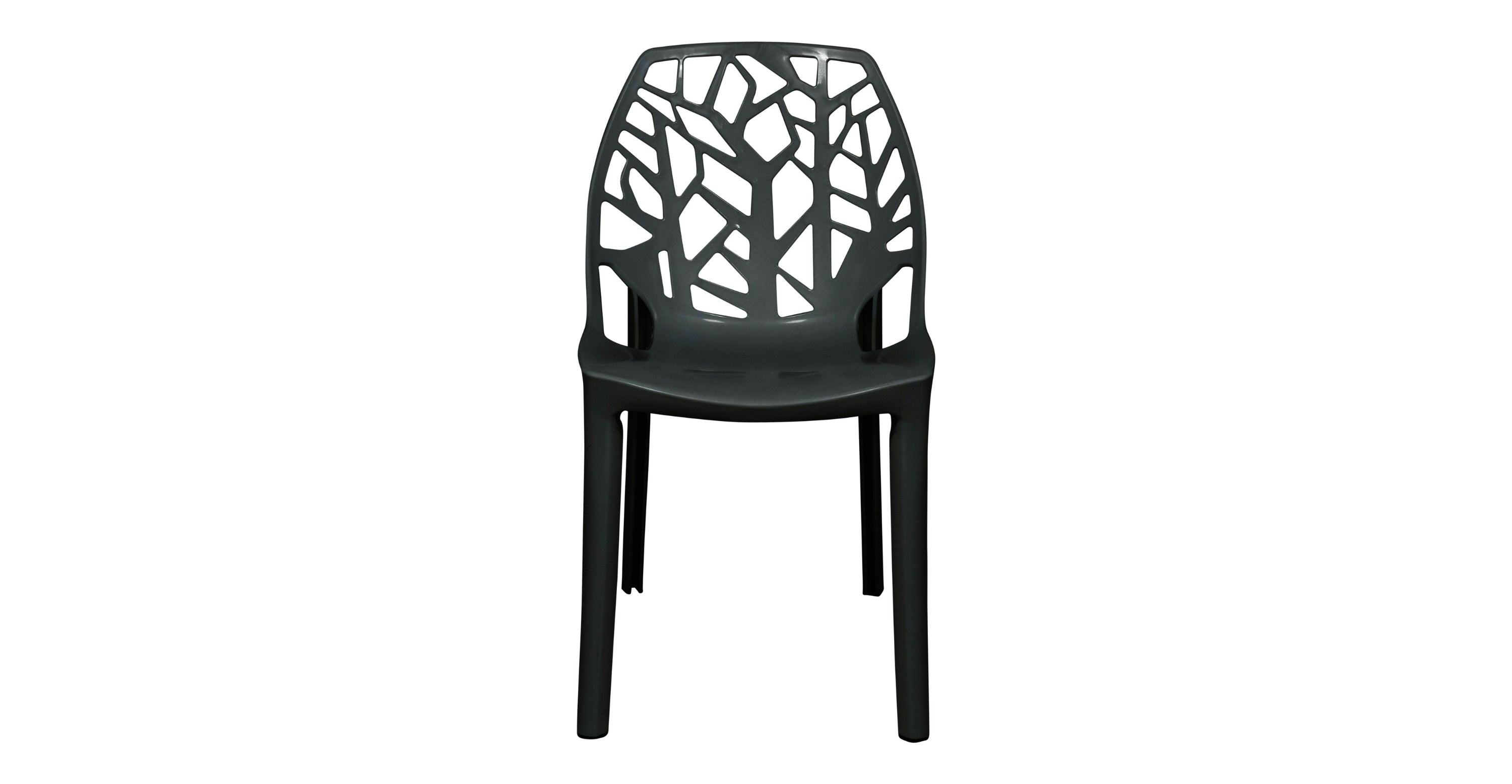 Cornelia Modern ABS Plastic Dining Side Chair Solid Black