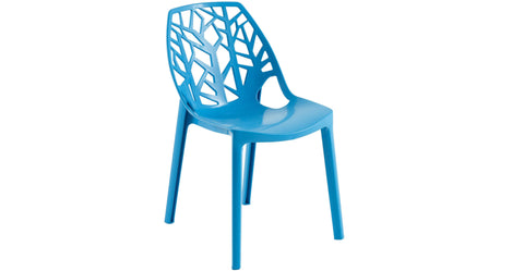 Cornelia Modern ABS Plastic Dining Side Chair Blue