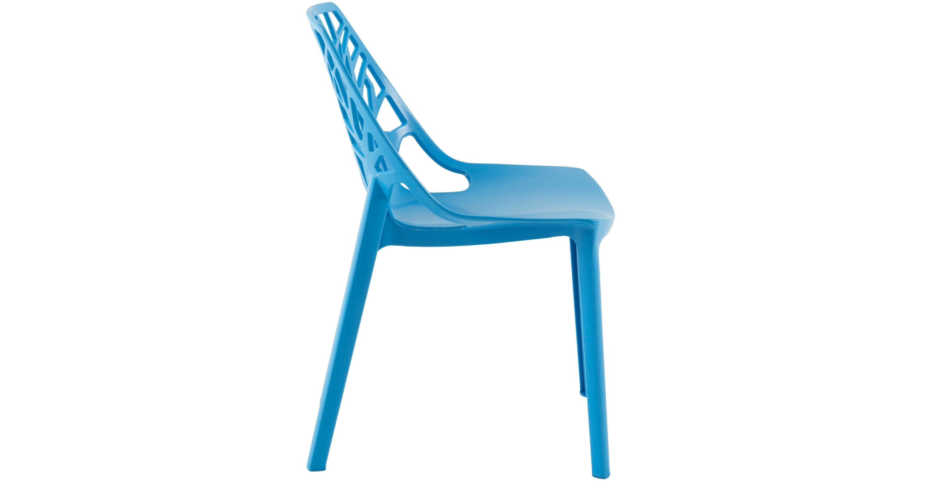 Cornelia Modern ABS Plastic Dining Side Chair Blue